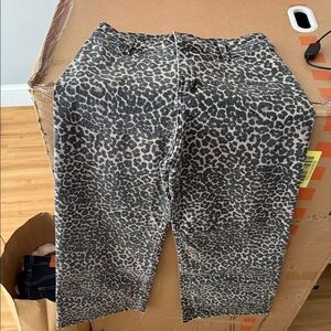 Leopard Print Women's Straight Leg Pants